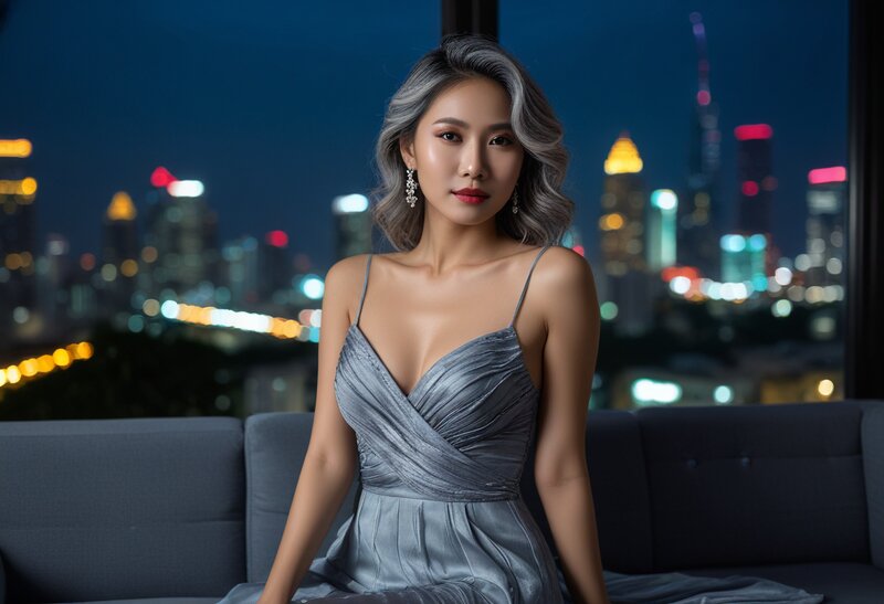 霓虹交错的午夜